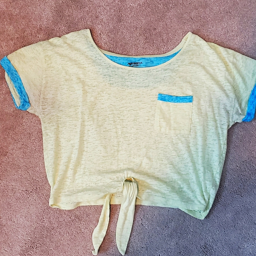 Green and blue shirt